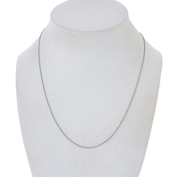 Vintage GTR Sterling Silver 925 1.2mm Cable Link Chain Necklace 18" - Picture 1 of 3